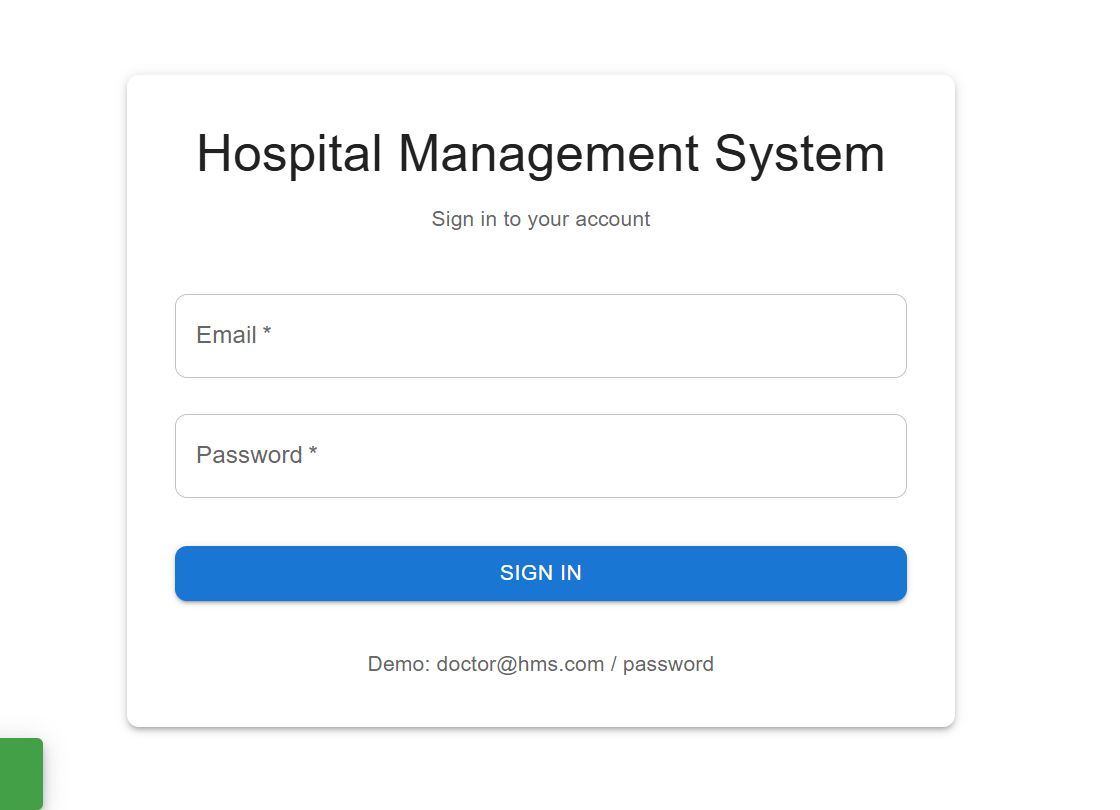 Hospital patient and department screen